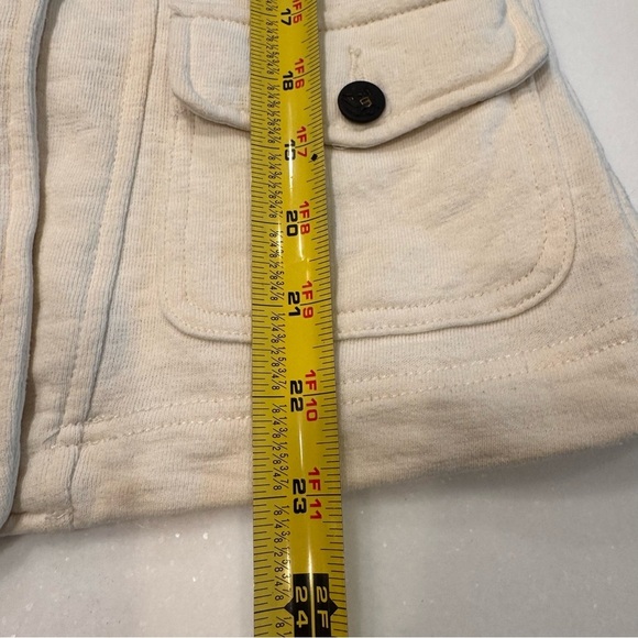 Ralph Lauren Polo Jeans Womens Double Breasted Short Ivory Coat Jacket Sz L - Picture 7 of 12